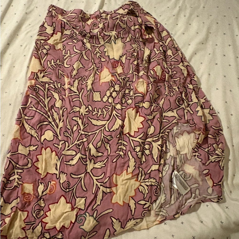Knox Rose Purple Floral Midi Skirt